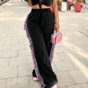 Fringe joggers